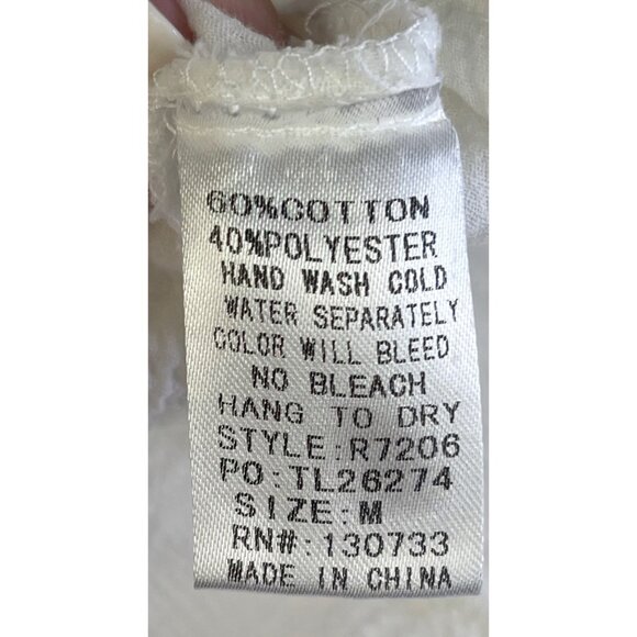 Umgee Medium White Multicolor Popover Colorful Boho Lightweight - Picture 5 of 5